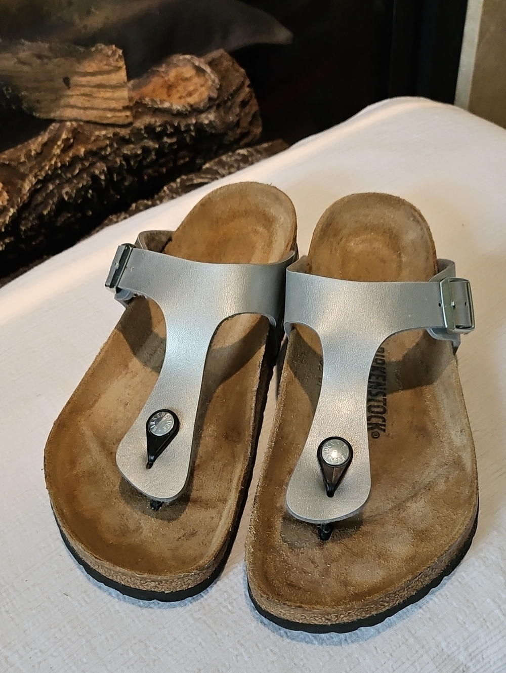 Birkenstock - Silver Gizeh Germany Size 41